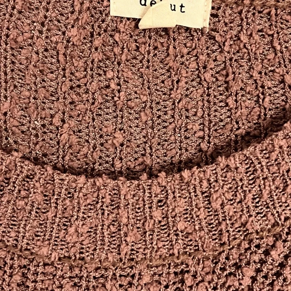 Debut Sz S Small Oversized Colorblock Knitted Cropped Sweater Soft - Picture 4 of 4
